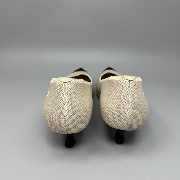 Vivaia Scarlett Pointed Toe Kitten Heels Almond Black Women's Size 39 / US 8.5 - Picture 5 of 9